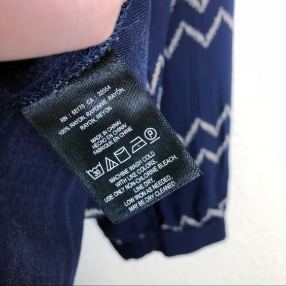 Anthro Holding Horses Navy Chevron l/s Dress - Picture 7 of 7